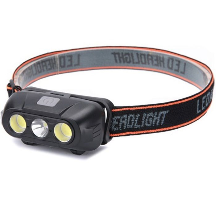 Phare ACCU n° KX-215-LED+2COB - 1×18650, ZP Type-C,