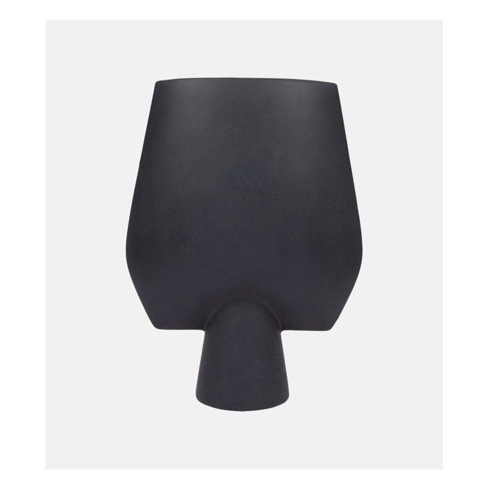 Vase décoratif - GM - Noir - Hauteur 28cm - Largeur 20cm - Céramique