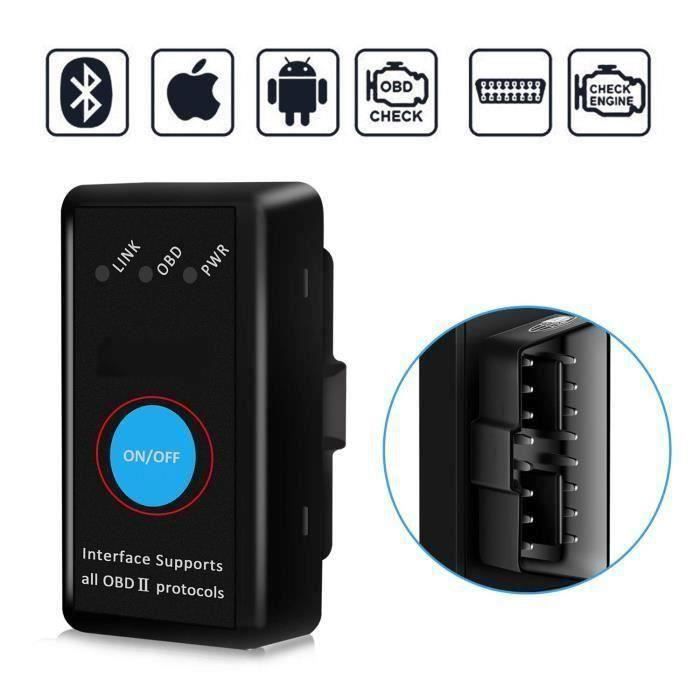 Outil de diagnostic - YYV - Mini Elm327 - Bluetooth - OBD2 - V1.5