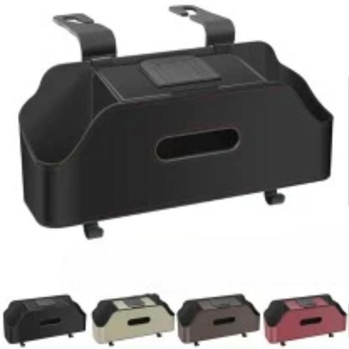 Porte-mouchoirs en cuir microfibre avec porte-gobelet pour voiture (Couleur aléatoire)