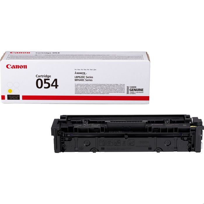 Cartouche de toner CANON 054 Jaune pour i-SENSYS MF645Cx, MF643Cdw, MF641Cw, LBP623Cdw et LBP621Cw