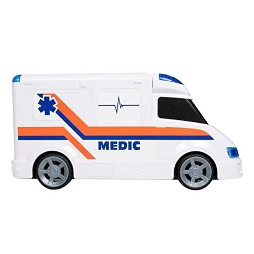 Jouet - Ambulance Teamsterz - Effets sonores et lumineux - Portes arrières - Piles incluses