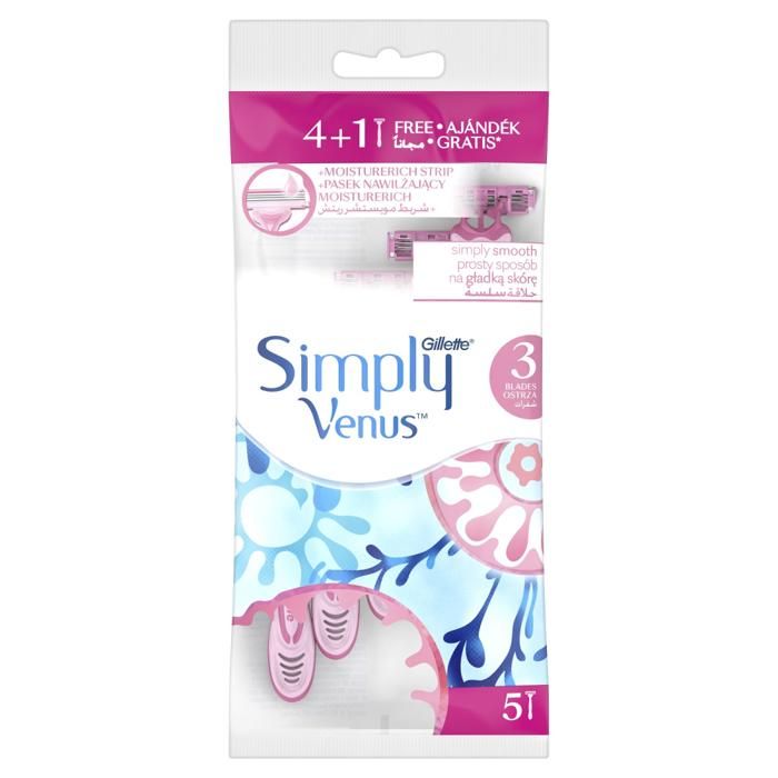 Venus Rasoir Jetable Simply Venus 3 Lames - 4+1 GRATUIT