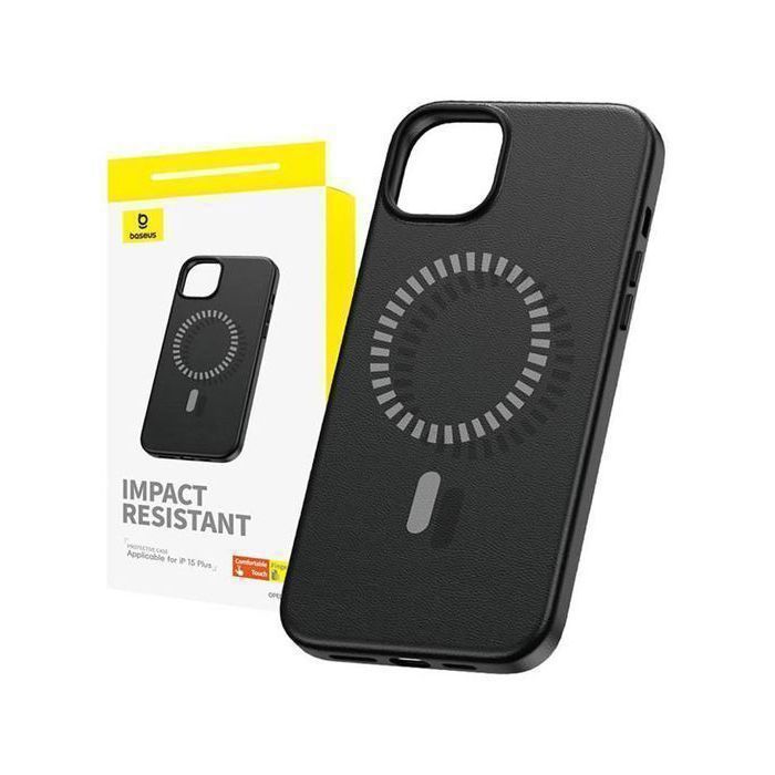 Coque pochette - Baseus - P60157305113-02 - iPhone 15 Plus - Noir - Aimants N52
