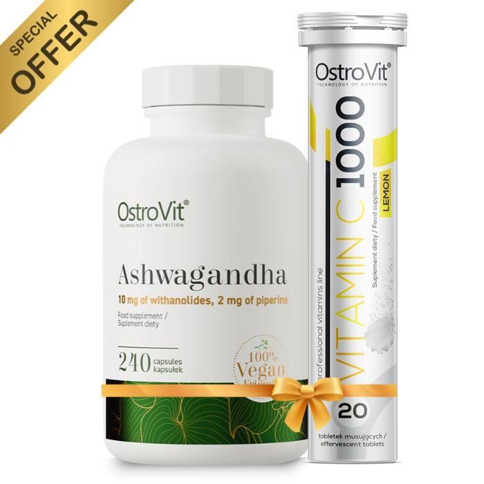 Pack Ashwagandha 240 Caps + Vitamin C 1000mg 20Tabs