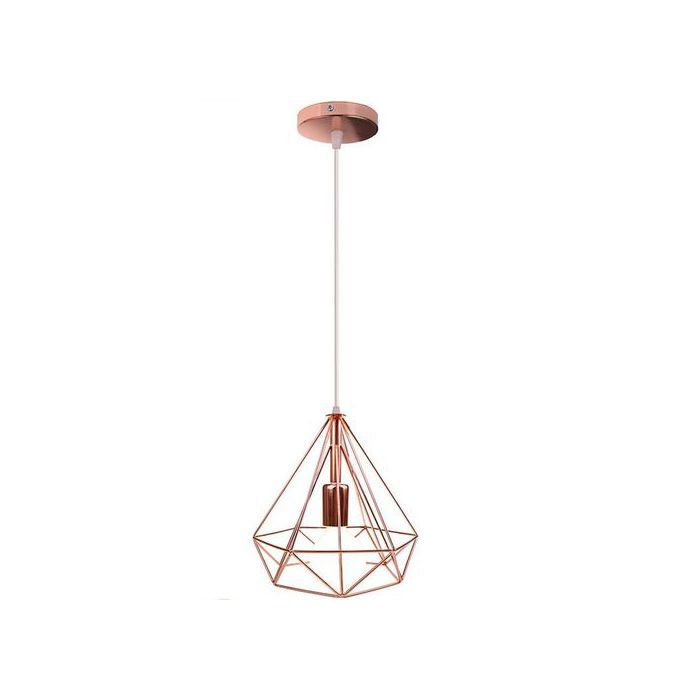 Lustre Suspension Vintage industrielle Diamant rose Gold