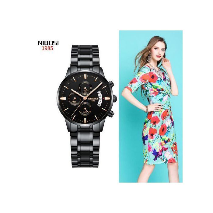 Montre Femme - NIBOSI - 2309L - Étanche 3ATM - Quartz - Acier Inoxydable