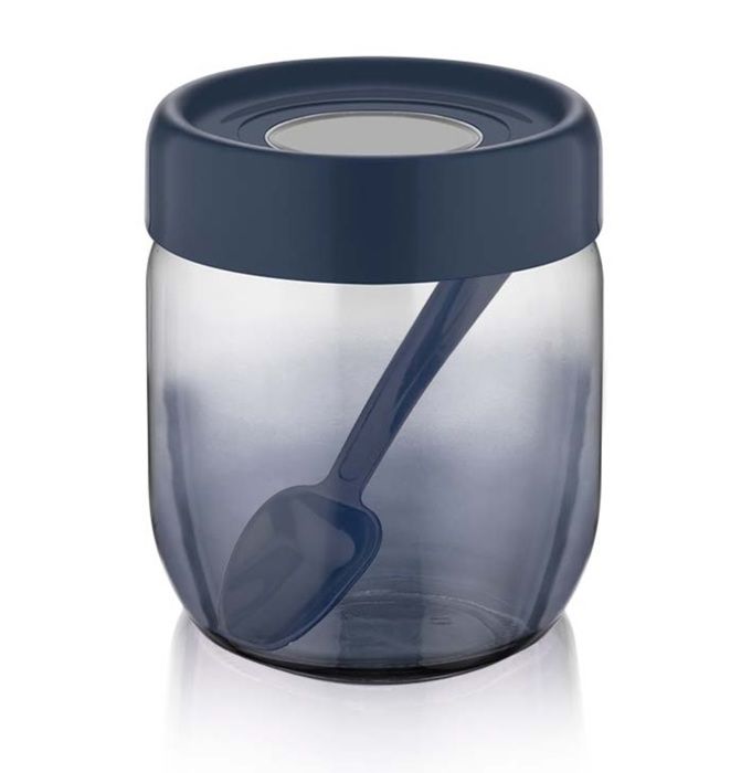 Pot en verre arc-en-ciel 425cc indigo C-00419