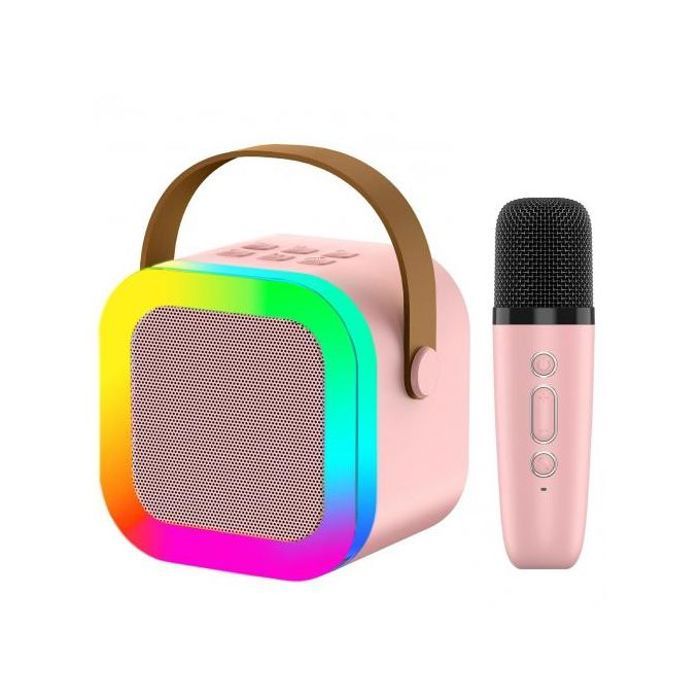 Mini haut-parleur Bluetooth - GENERAC - Microphone sans fil - Bluetooth 5.1 - Lumières LED - Pour enfants