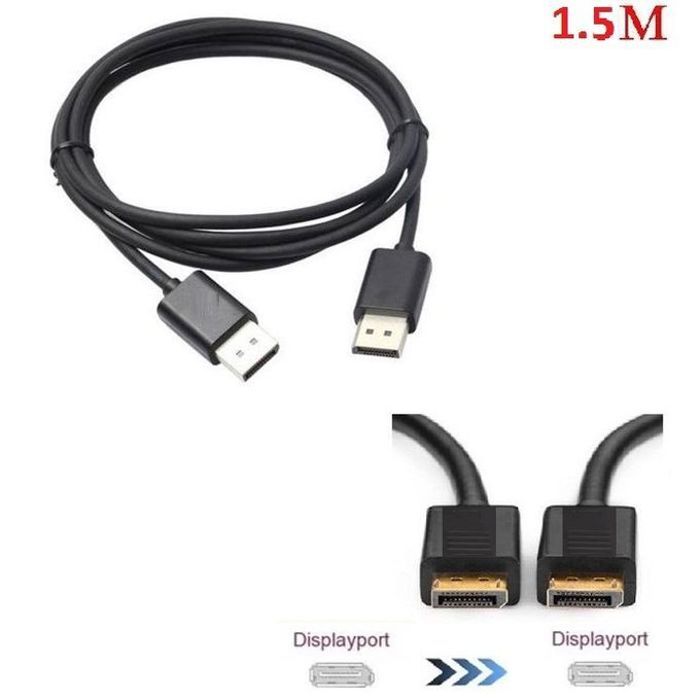 Cable Display vers Display 1.5m Résolutions vidéo prises en charge jusqu'à 4K et HD