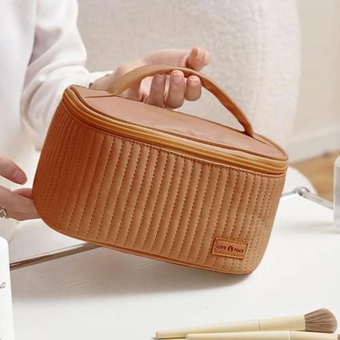 Trousse De Maquillage étui de Rangement légère Doux imperméable portable en PU