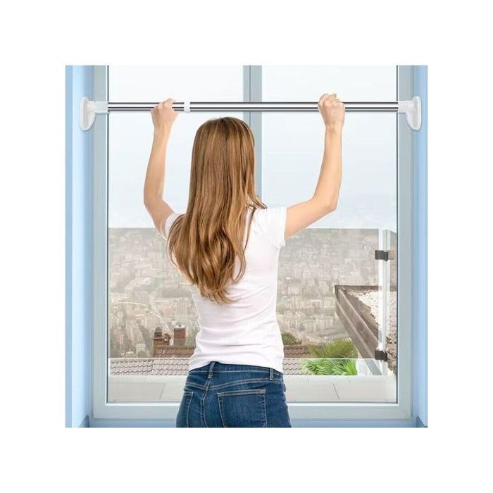Tringle de rideau télescopique extensible , tringle coordonnantes en acier inoxydable,multi-usages,140-250cm