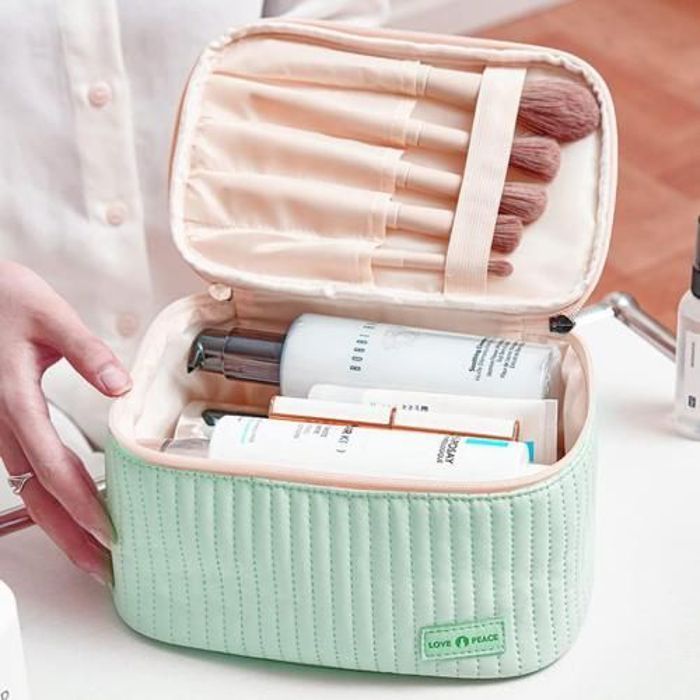 Trousse De Maquillage étui de Rangement légère Doux imperméable portable en PU