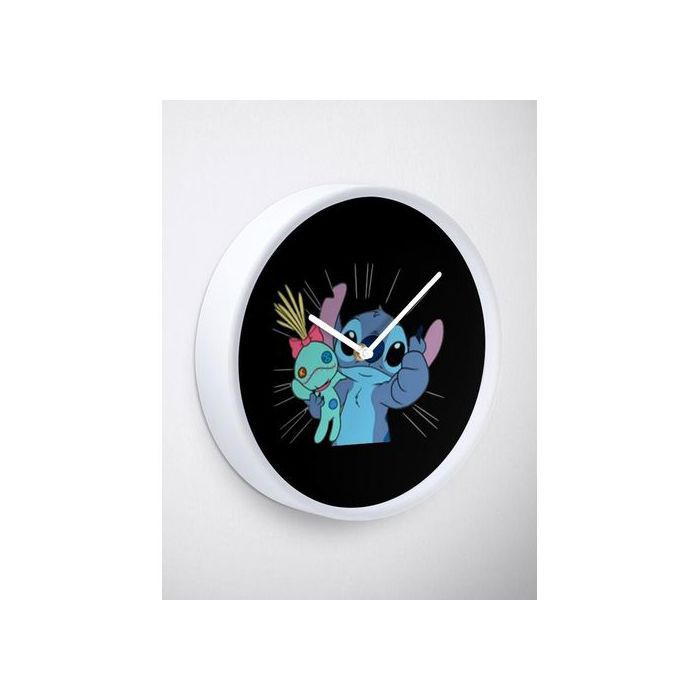 Horloge murale - Art House - Stitch - Design animé - Matériaux robustes - Silencieuse et précise