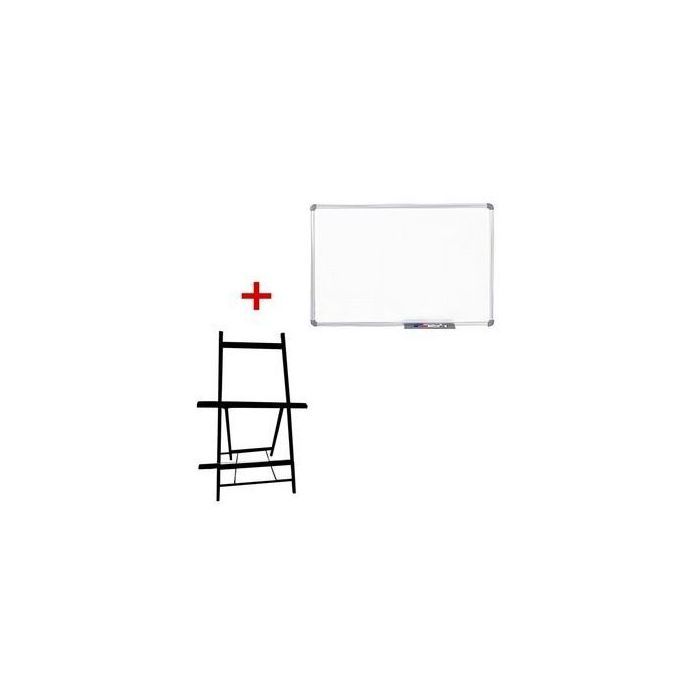 Ensemble Tableau magnétique blanc 90 x 60 cm + Chevalier