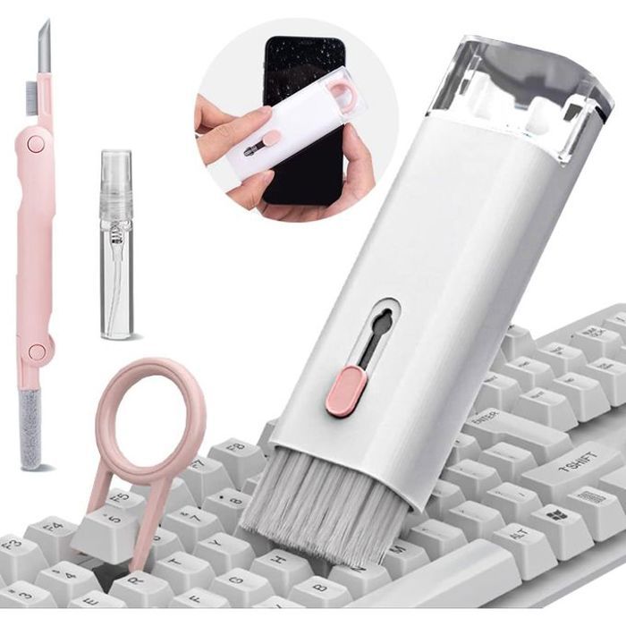 Kit de nettoyage 7 en 1 pour Claviers, Écouteurs, Téléphone Portable, Pc Portable, PC Bureau