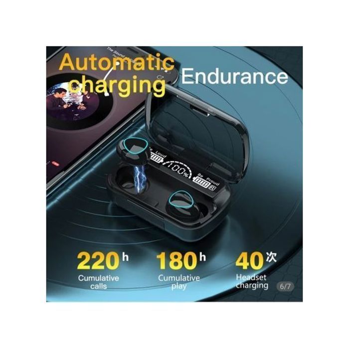 Écouteurs sans fil - TWS - m10 - Bluetooth 5.1 - Résistant à l'eau - Autonomie 4-6h