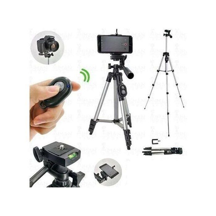 Trépied Universel - DK3888 - Aluminium Léger - Tête Rotative 360° - Support Smartphone Inclus - 1m33