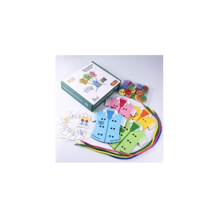 Clothes buttons threads toys