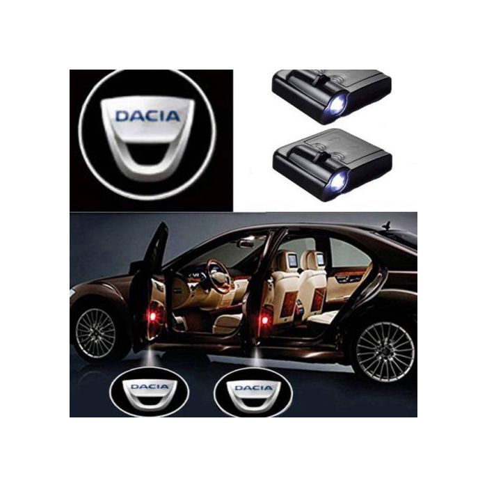 2 PCS Sans Fil,Lumière d'accueil,Porte de Voiture Bienvenue LED Laser