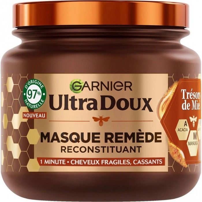 Masque Capillaire - Garnier - Ultra Doux - Trésors de Miel - 340ml - Cheveux Cassants
