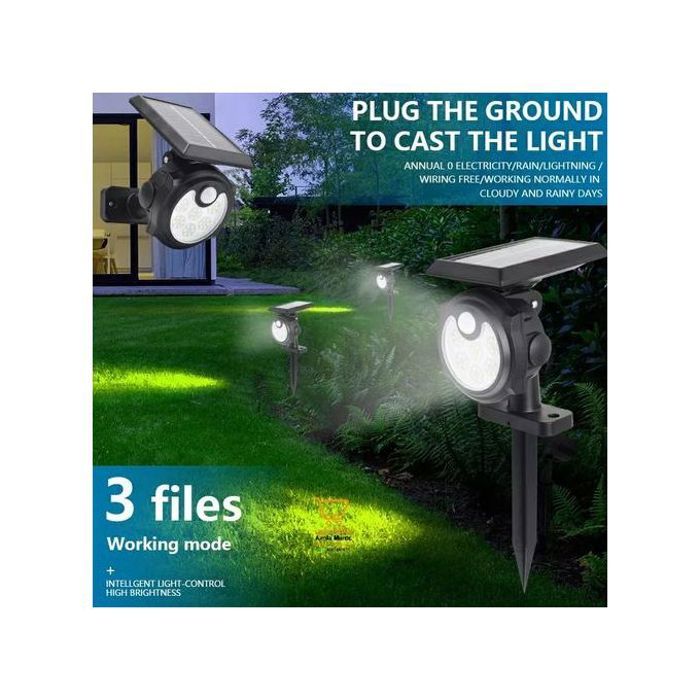 Lampe solaire extérieure à détecteur de mouvement