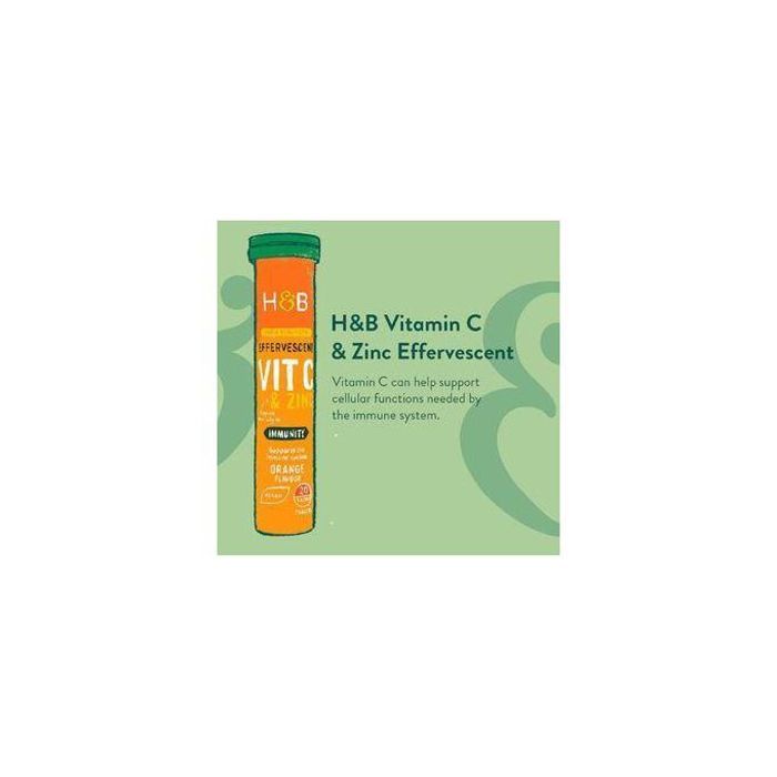 High Strength Effervescent Vit C & Zinc Orange Flavour 20 Tablets