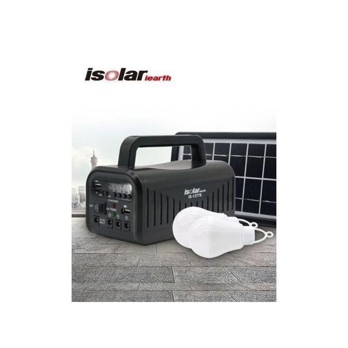 Mini Kit Solaire Isolar - 2 Lampes Led, Radio MP3, Panneau