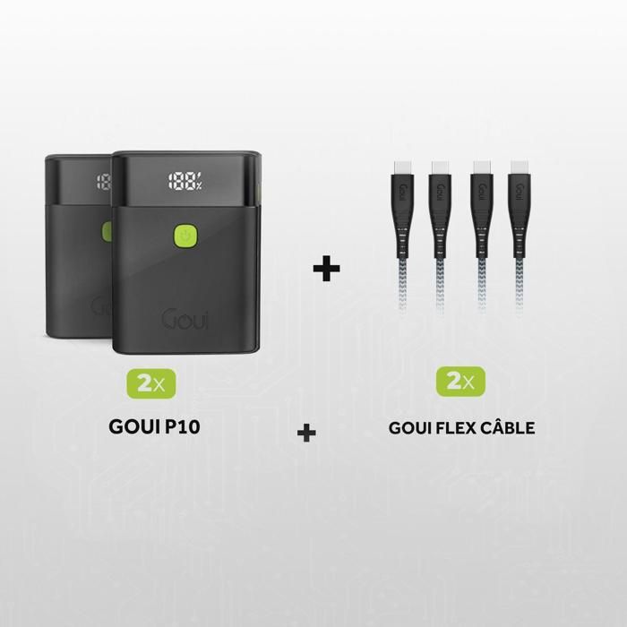 Pack 2x P10 Premium Avec 2x Flex Câble Type C vers Type C