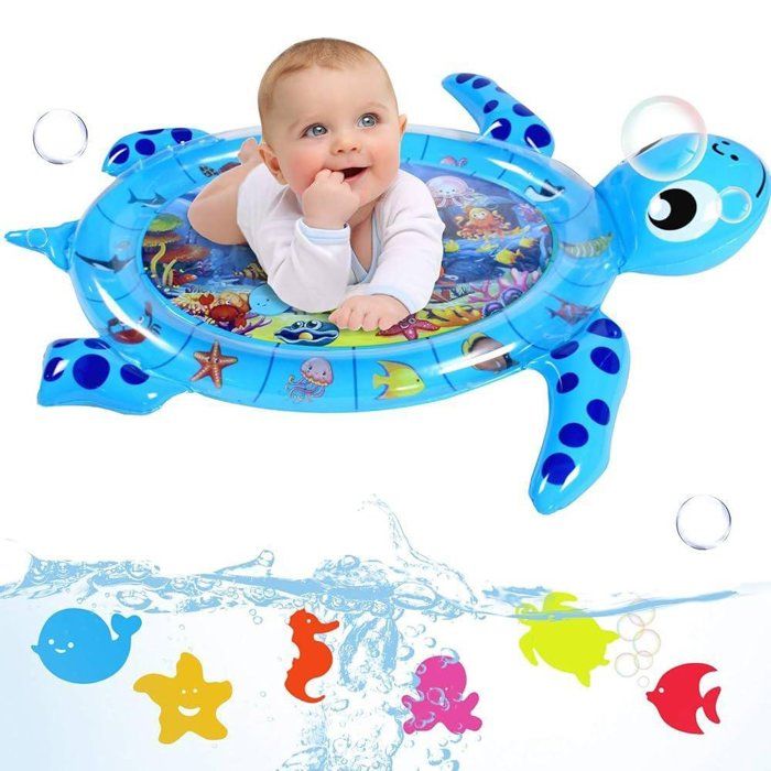 Tapis d'eau gonflable en forme de tortue pour bébé