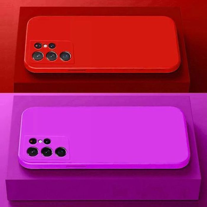 Pack : Pochette Pour Samsung S22Ultra Mate Rouge + Mauve