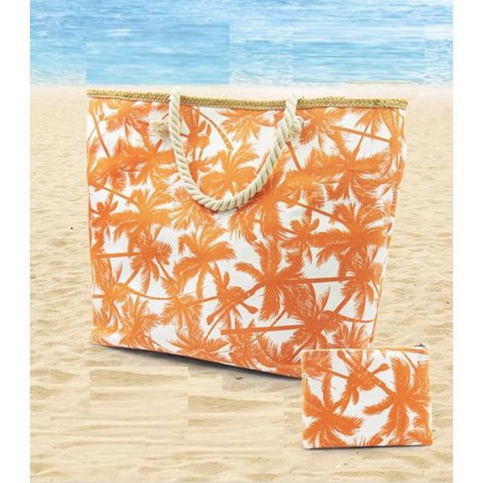 Sac de plage - GENERIC - Avec Petit Trousse - 54 x 17.5 x 39 Cm - Motif Imprimé - Anses en Corde