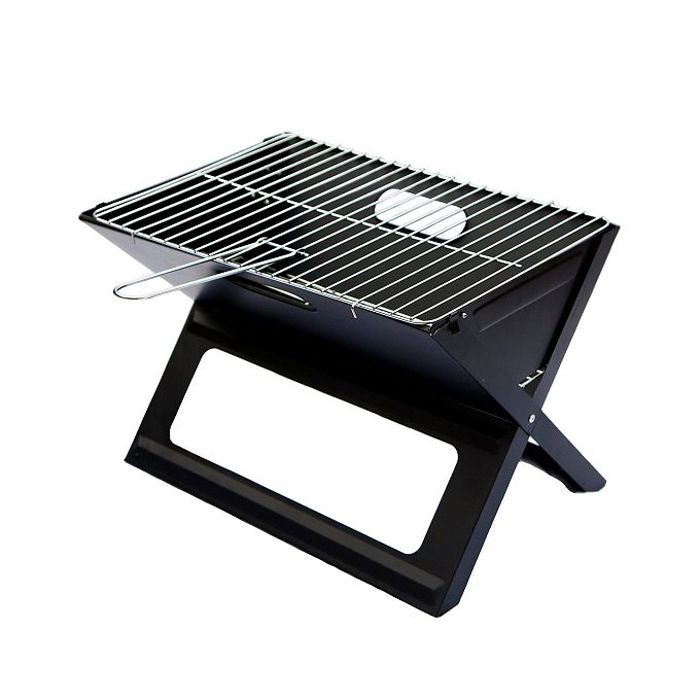 Barbecue Pliable - Acier - Camping - Charbon - 2 grilles - Facile à transporter