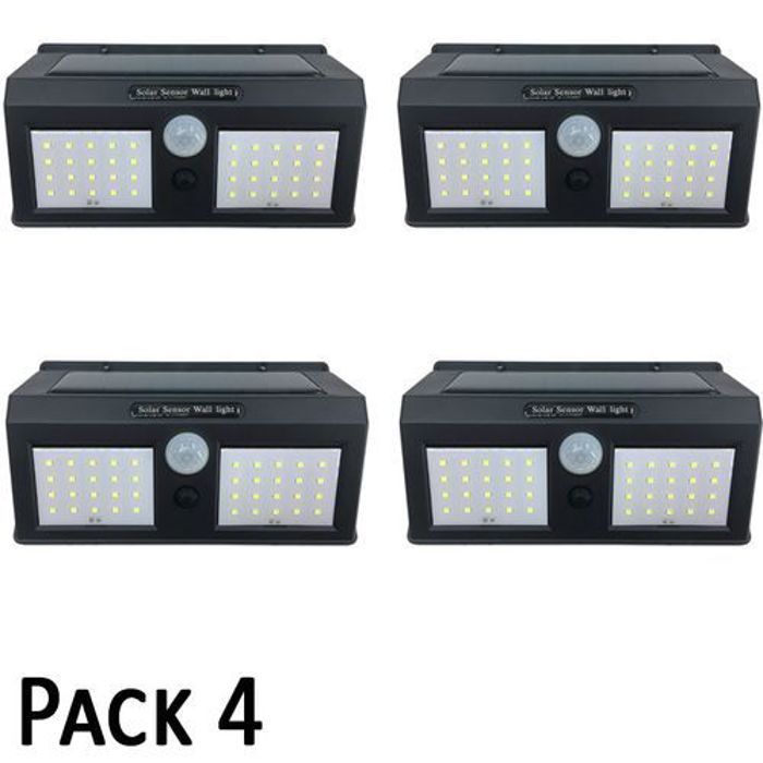 Lampe Solaire - Haute Qualité - 4 Pack - Détecteur de Mouvement - 2200 mAh - IP65
