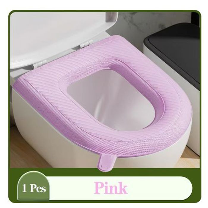 Housse de siège de toilette - Non spécifié - 40x37cm - Silicone - Rose - Confortable et sanitaire