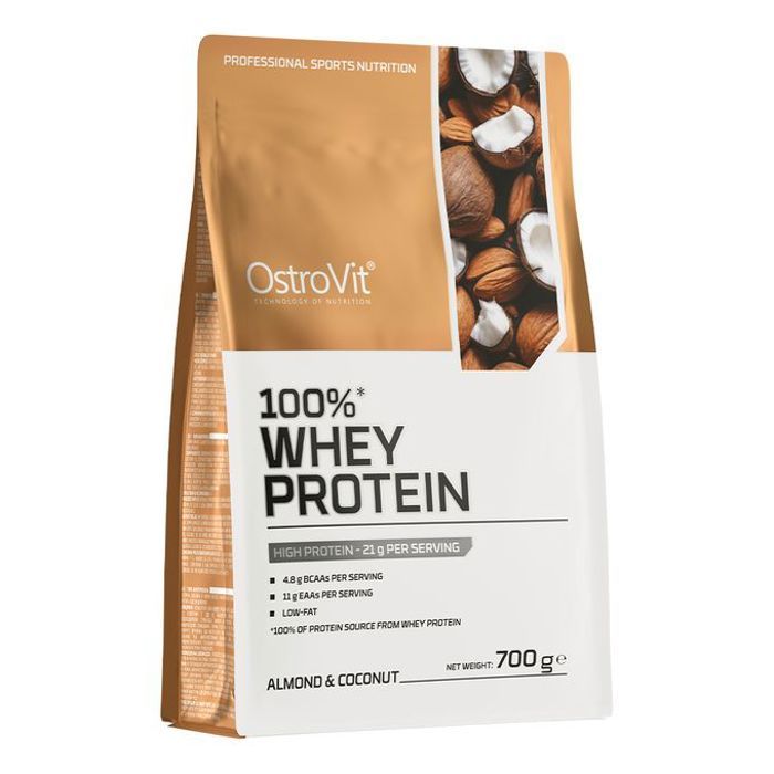 100% Whey Protein 700 g Almond & Coconut - Protéines de Lactosérum Riche en BCAA & EAA