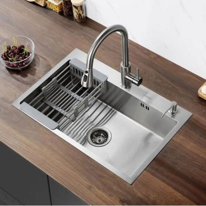 Évier de cuisine - Haute Qualité - Inox 304 - 55 x 45 cm - Double vasque - Design contemporain