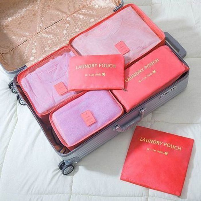 Pack de 6 Housses de Vêtements Emballage Organisateur Sacs de Voyage