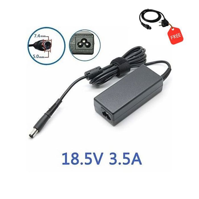 Chargeur Adaptateur Secteur 18.5V 3,5A Remplacement pour Pc Portable Hp Avec Cable Alimentation