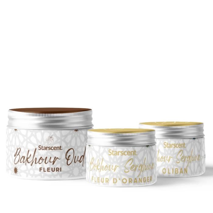 Encens - STARSCENT - Mini Pack Oud - 2 Bokhours Serghina - 1 Bokhour Oud - Voyage Sensoriel