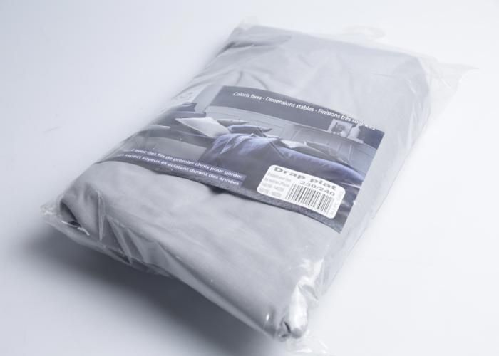 Drap Plat - COUVRE WELL - 230x240 cm - Polycoton - 115g - Gris