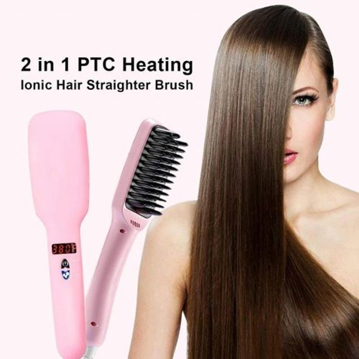 Brosse Lissante 2 en 1 - MARQUE - Modèle - Ionique - LCD - 150-230°C