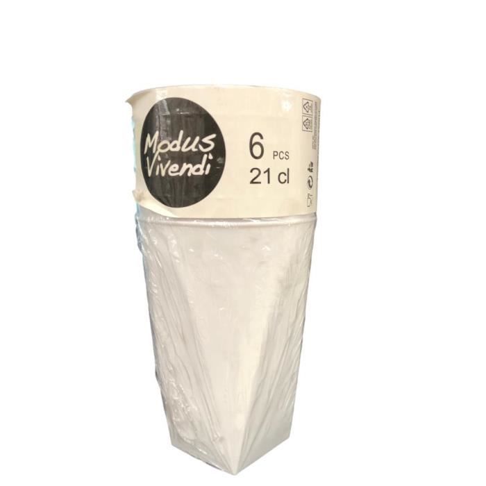 6 GOBELETS MODUS VIVENDI BLANC