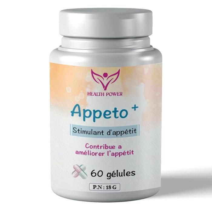 Appeto + Stimulant d'appétit Contribue a améliorer l'appétit 60 gélules