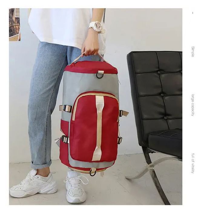 Sac de Sport et de Voyage - Rouge - Tissu Oxford Imperméable - 2024