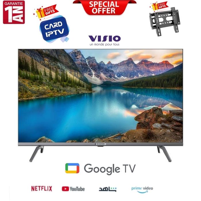 32 Smart Google TV Dolby Audio, Bluetooth & WiFi, Find my remote + Support + Abonnement 12 Mois Gratuit