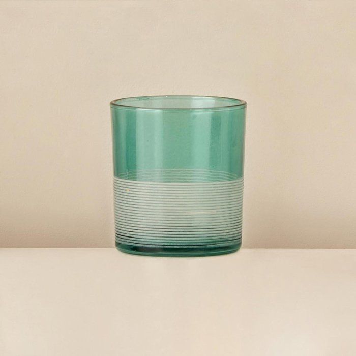 Bougeoir - Slyline - Marin - Verre - 7x8 cm - Bleu