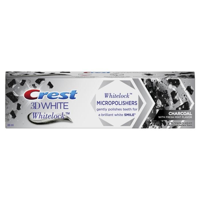 Crest 3D White Dentifrice Blancheur Whitelock Charbon - 88ml