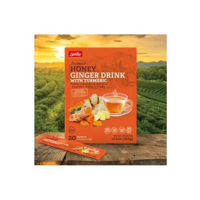 Lipatea Boisson Instantanée ( Gingembre-miel-Curcuma) 20 Sachets Soluble