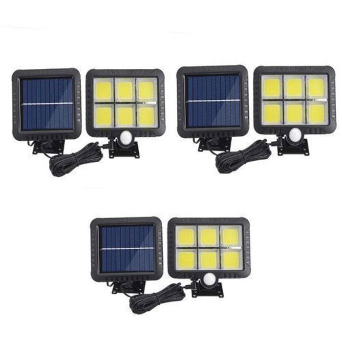 3pcs Lampes Solaire Avec Détecteur de mouvement Pour interieur et exterieur